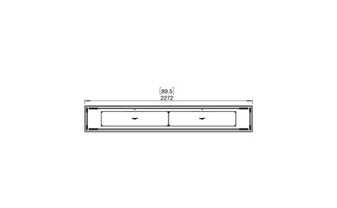 Ecosmart Fire Flex 86BN Bench Fireplace Insert - Black Finish / Black Burner - ESF.FX.86BN.B